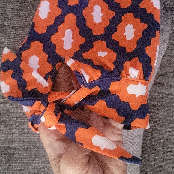 Orange/Blue blouse - Picture 3 of 4